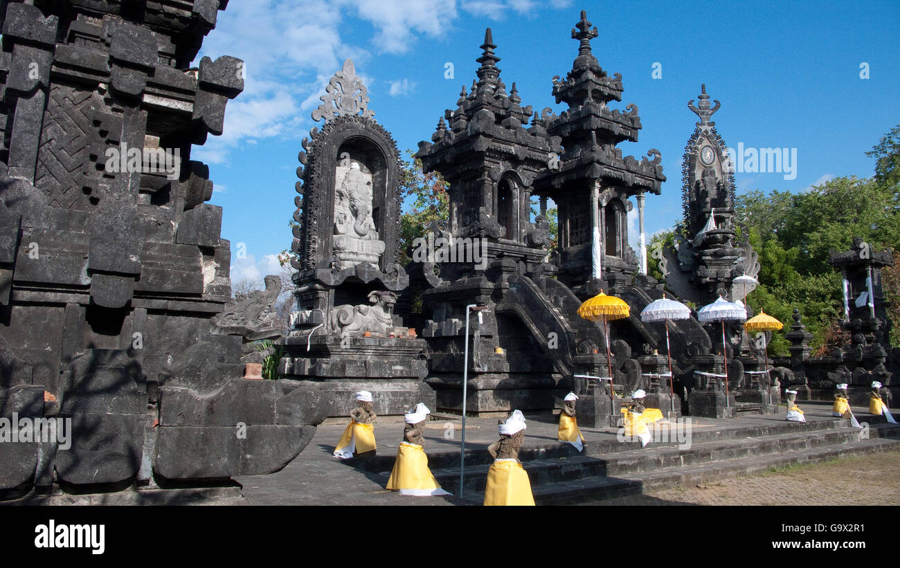 Ponjok Batu Temple, Hindu, Bali, Indonesia Stock Photo