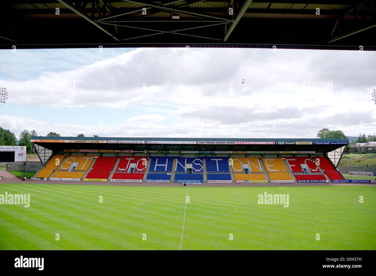 Scottish Soccer - Bank of Scotland Premier League - St Johnstone Photocall. General view of McDiarmid Park, home of St Johnstone Stock Photo