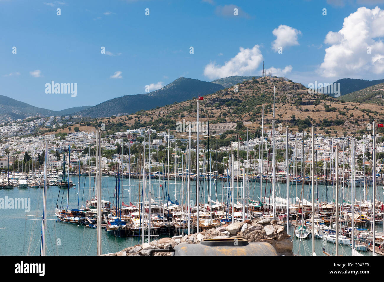 Gumbet bay marina, Bodrum, Mugla, Turkey, Gümbet Stock Photo