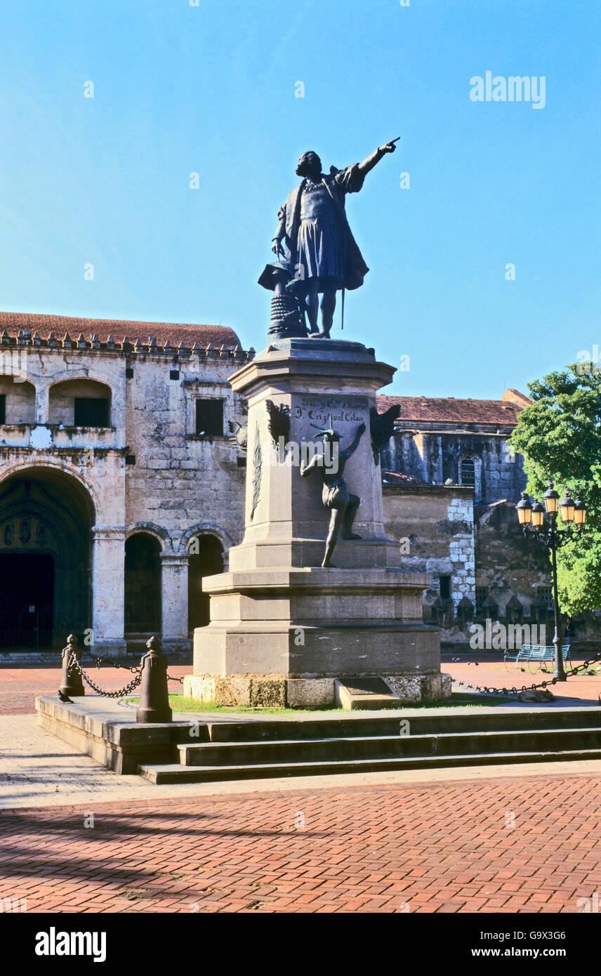 Columbus memorial, historic city of Sto. Domingo, Dominican Republic, America, Caribbbean / Santo Domingo Stock Photo
