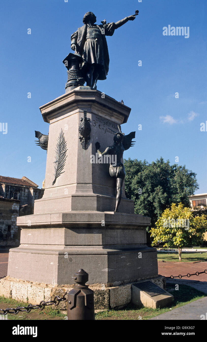 Columbus memorial, historic city of Sto. Domingo, Dominican Republic, America, Caribbbean / Santo Domingo Stock Photo