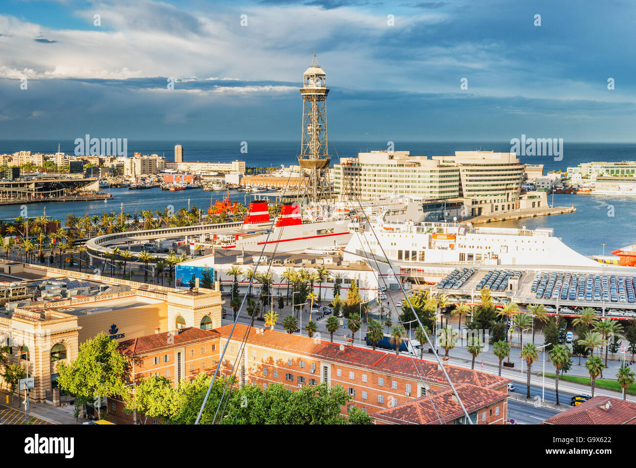 Barcelona City View, Spain Stock Photo - Alamy