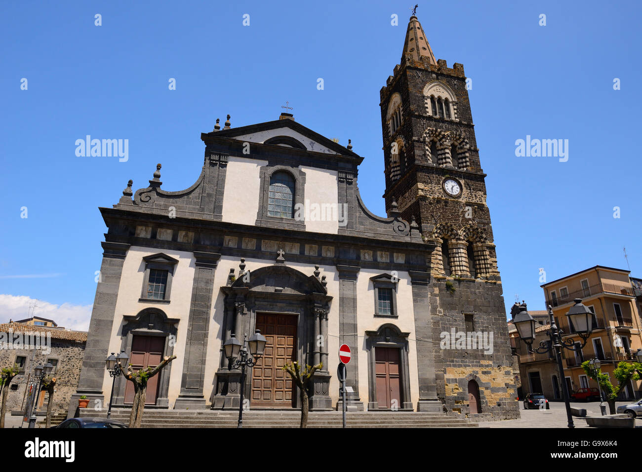 Facade of Chiesa San Martino in Randazzo, Sicily, Italy Stock Photo Alamy