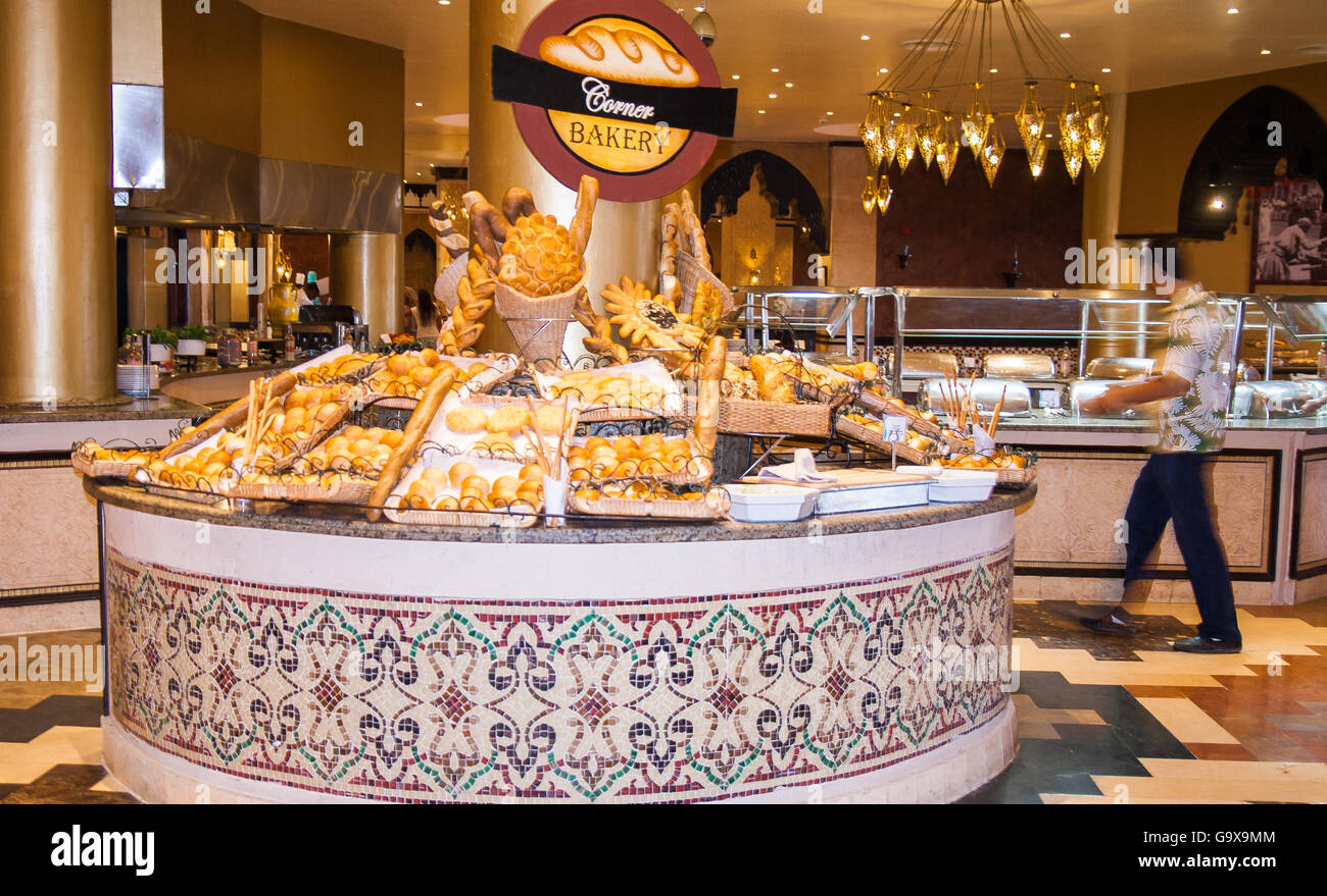 Bakery restaurant in all inclusive in Egypt Stock Photo Alamy