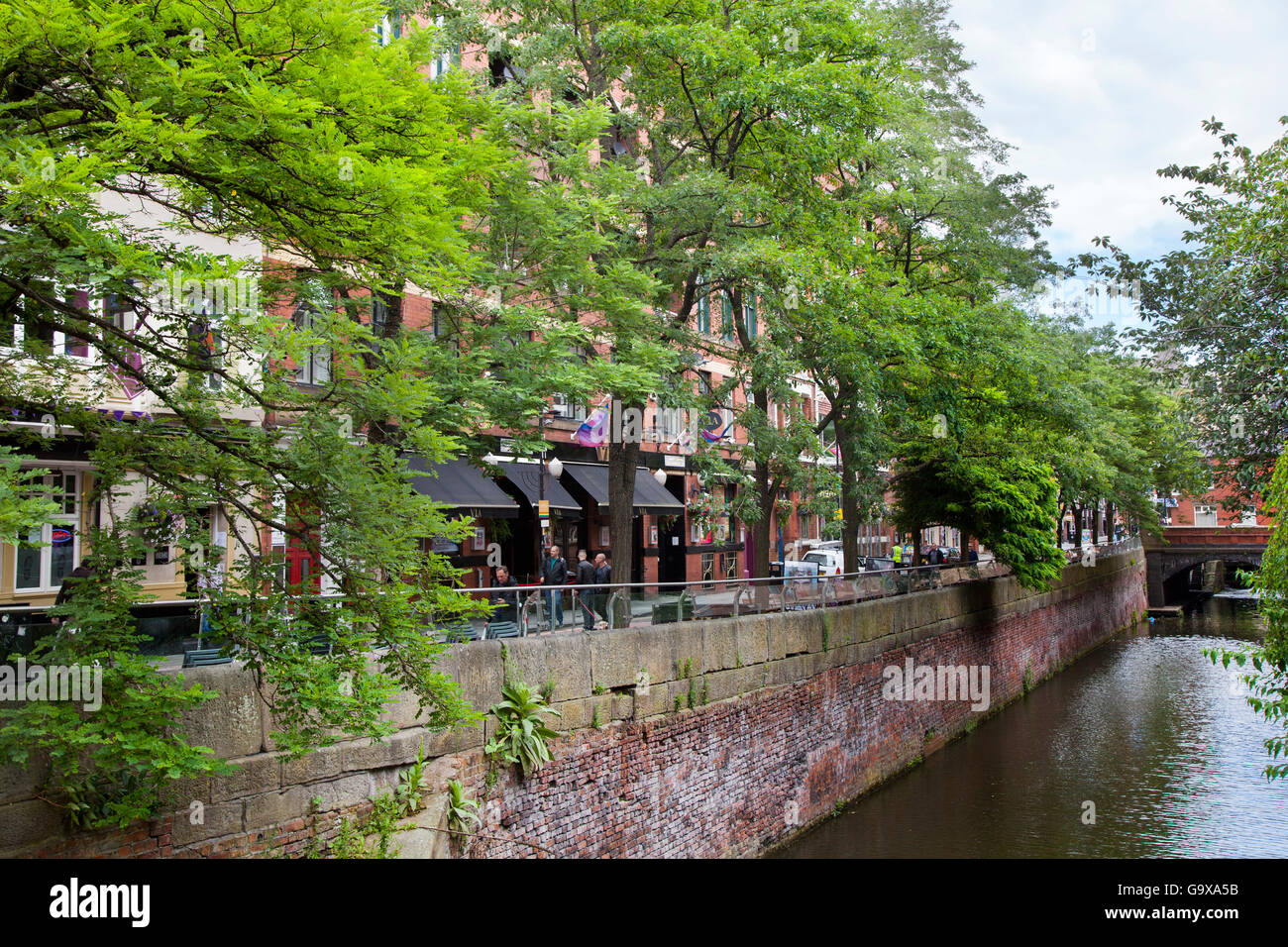 Canal Street in Manchester, the area known as the Gay Village, Greater