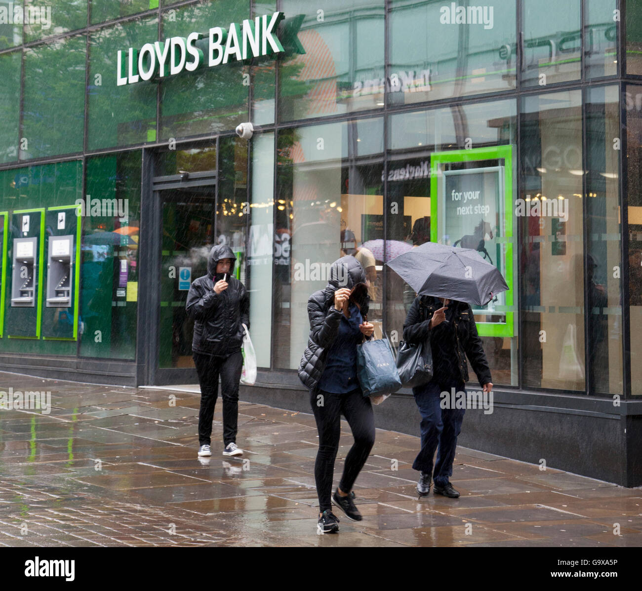 Lloyds Bank in  Market street, Manchester, Piccadilly, UK Stock Photo