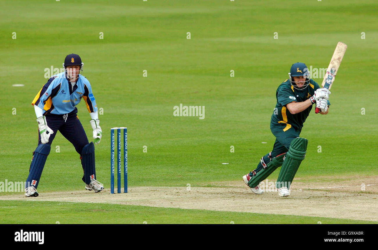 Nottinghamshire's David Hussey in action during the Friends Provident Trophy Northen Conference match at Trent Bridge, Nottingham. Stock Photo