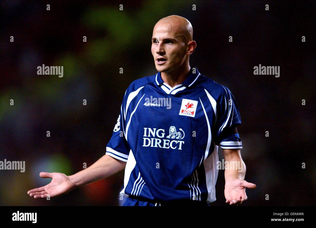 Soccer - UEFA Champions League - Group G - Manchester United v Lille. Pascal Cygan, Lille Stock Photo