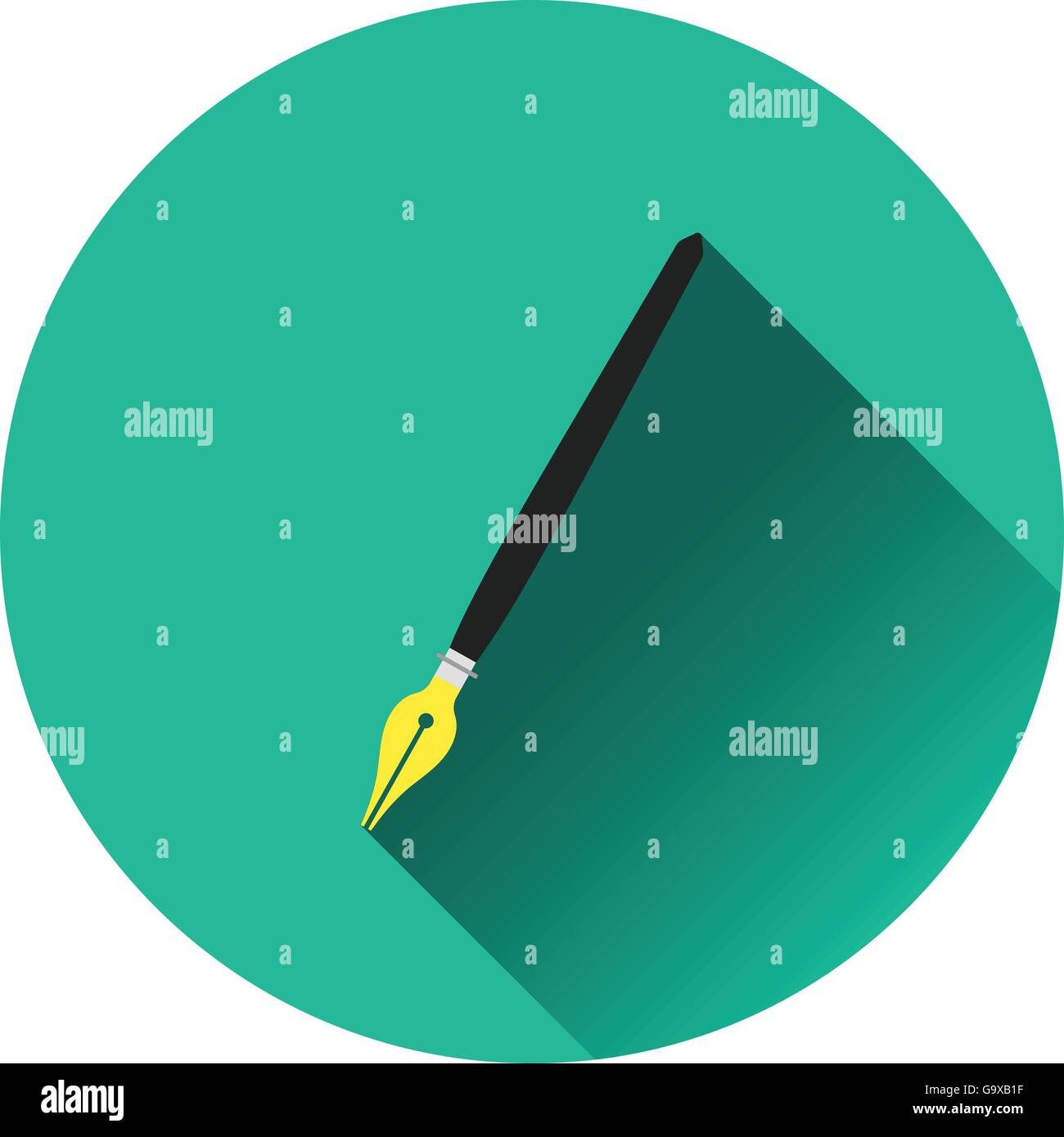 Fountain pen icon. Flat color design. Vector illustration Stock Vector ...