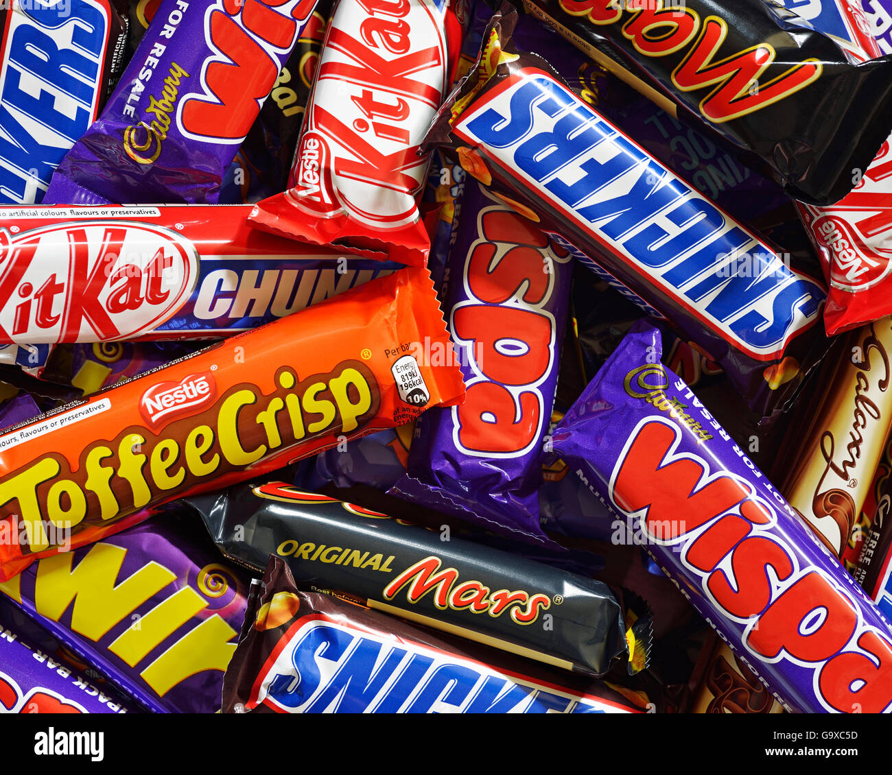 Chocolate Bars, Close Up. Stock Photo