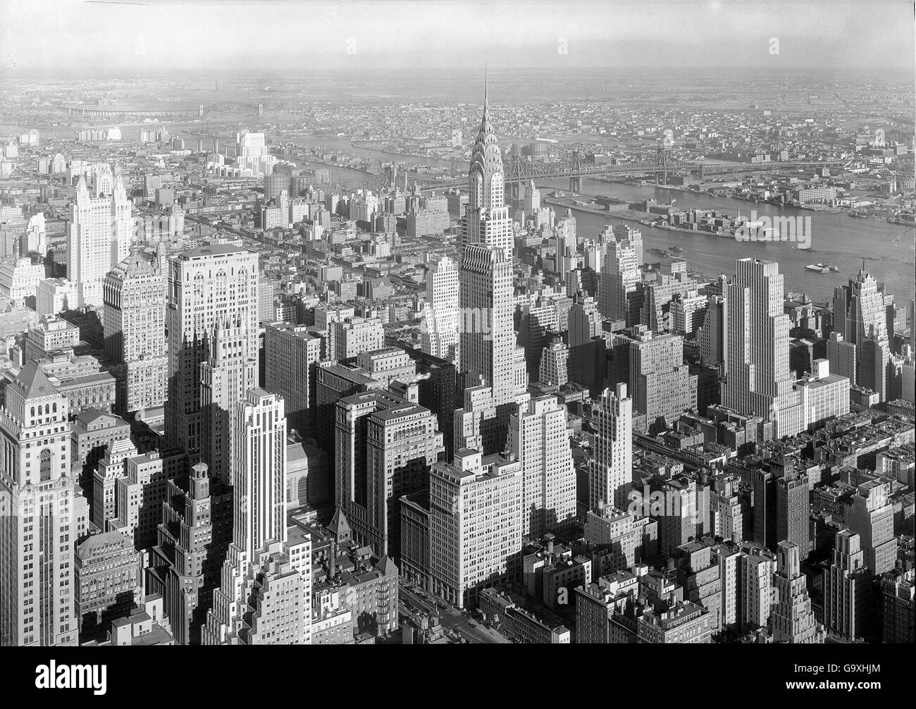 NEW YORK 1931 viewed from the newly completed Empire State Building. Stock Photo