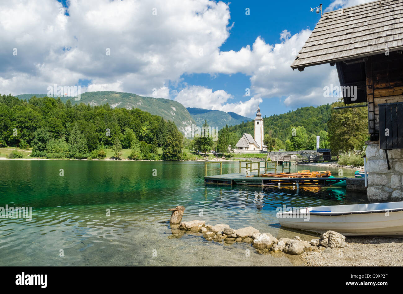 Church of St John the Baptist, Bohinj Lake, Slovenia Stock Photo - Alamy