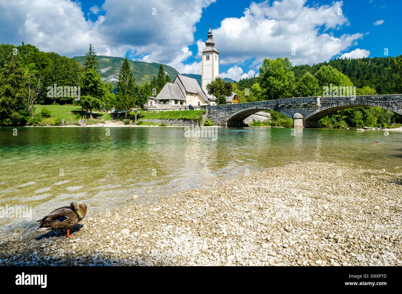Church of St John the Baptist, Bohinj Lake, Slovenia Stock Photo Alamy