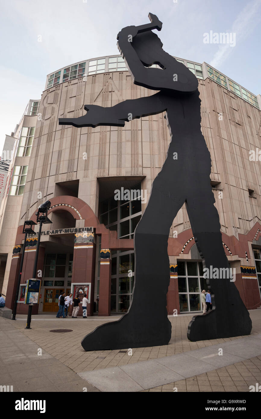 Hammering Man one in a series of monumental sculptures designed