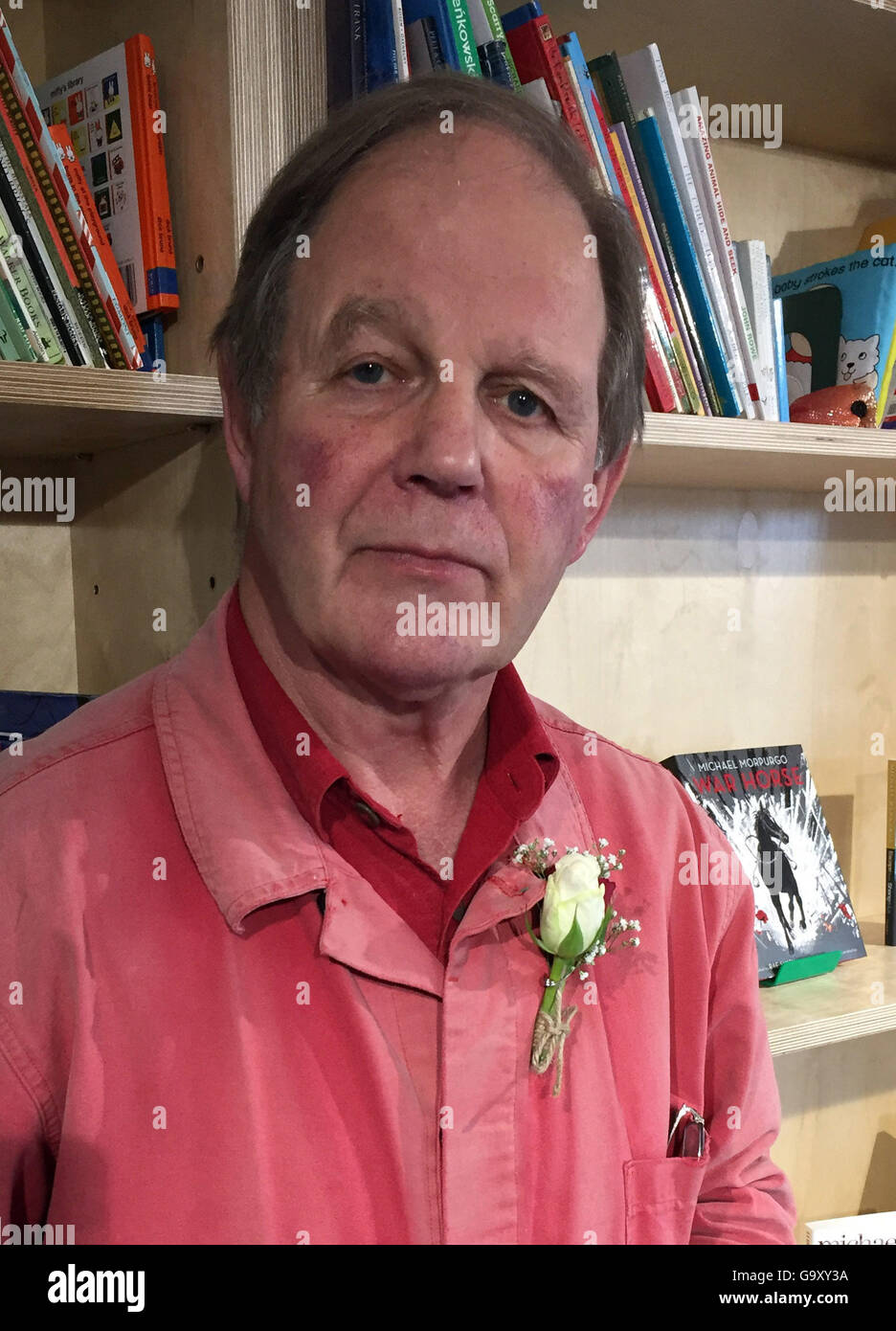 War Horse writer Michael Morpurgo at the launch of a major exhibition of his work in Newcastle, where he said the dreadful losses of the Battle of the Somme are a reminder of what can go wrong in a divided Europe. Stock Photo