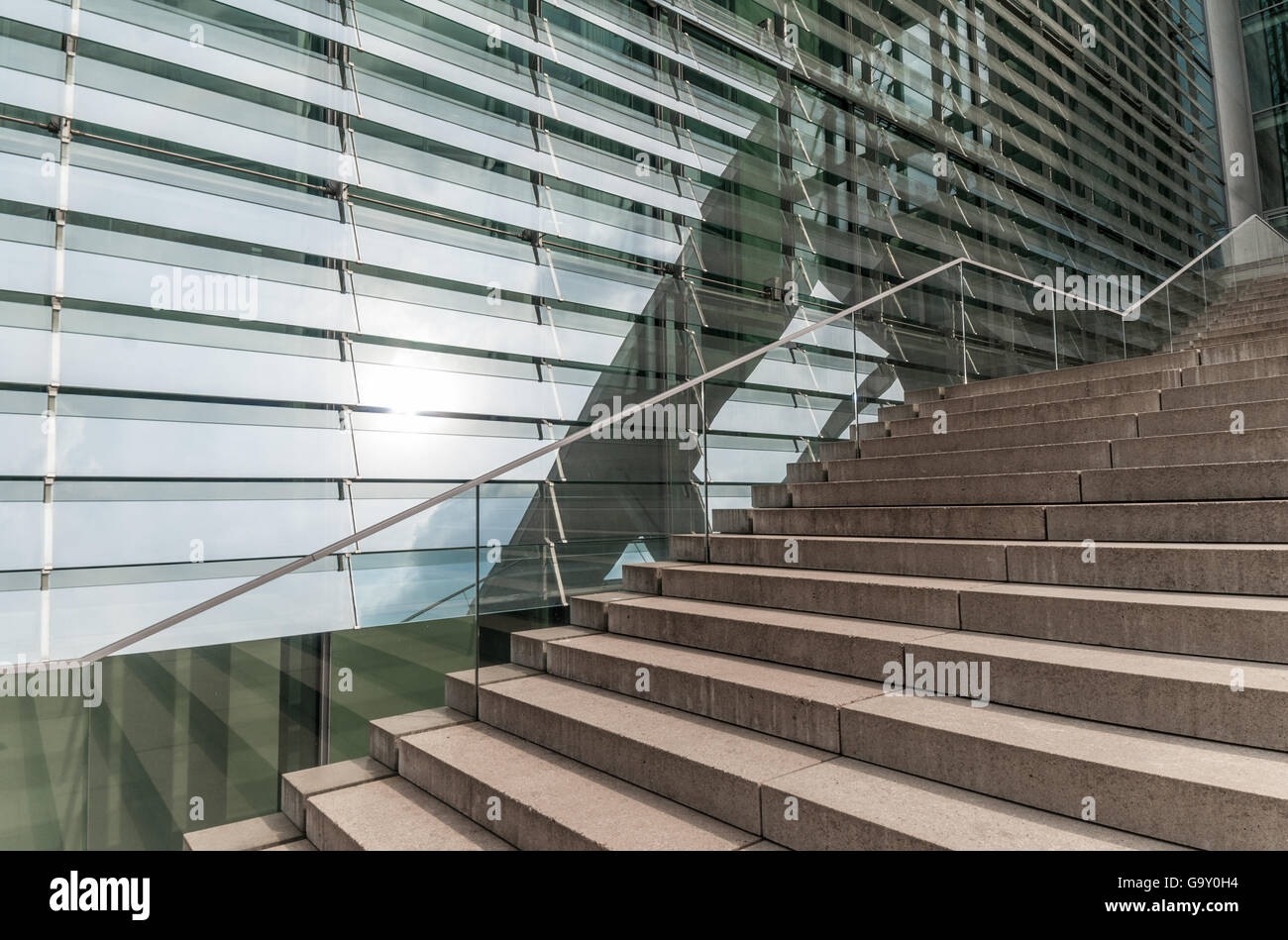 Stairway of Marie-Elisabeth-Lueders-Haus in the government district of Berlin, Germany. Stock Photo