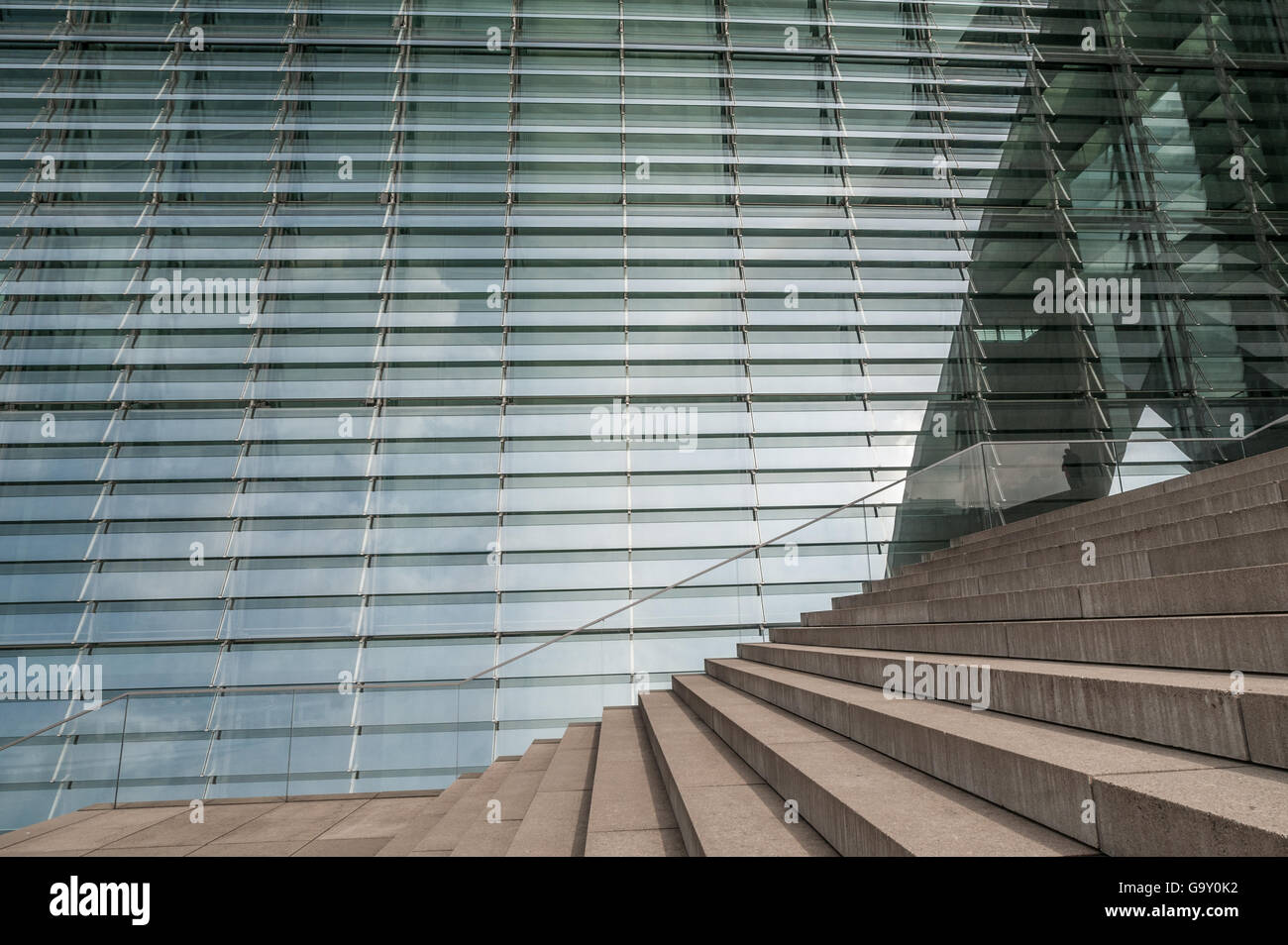 Stairway of Marie-Elisabeth-Lueders-Haus in the government district of Berlin, Germany. Stock Photo