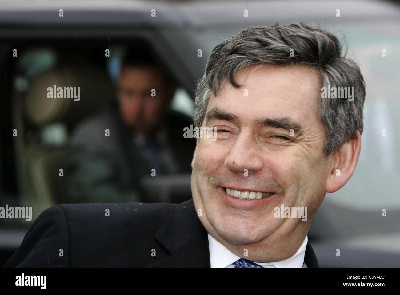 Prime Ministerinwaiting Gordon Brown visits the Deptford campus of
