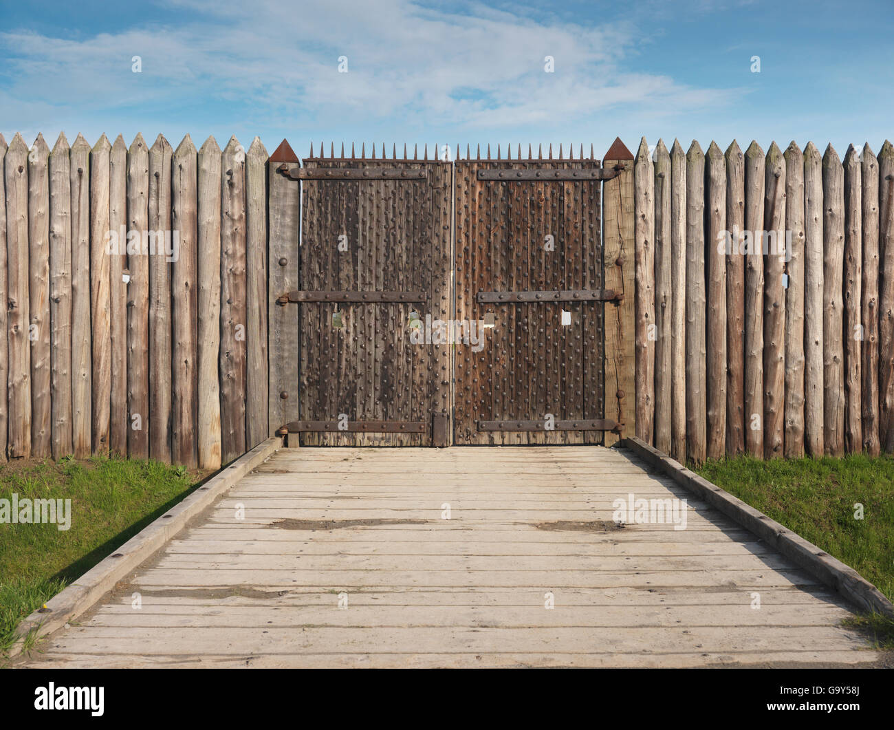 Gates of Fort George, National Historic Site at Niagara-on-the-Lake, Ontario, Canada Stock Photo