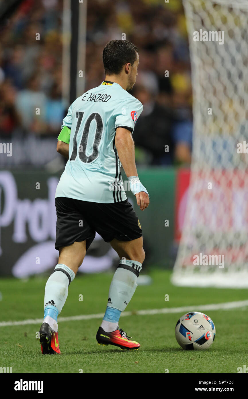 Eden Hazard Of Belgium In Action During Uefa Euro 16 Game Against Sweden At Allianz Riviera Stade De Nice City Of Nice Stock Photo Alamy