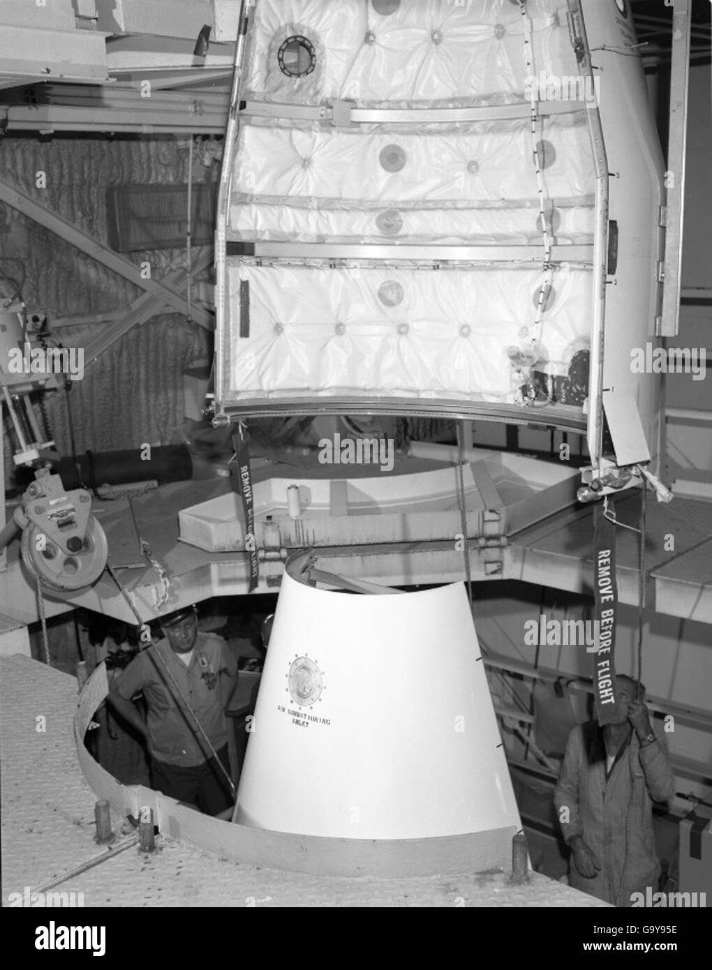 A key moment in early Atlas missile testing is captured in this image ...