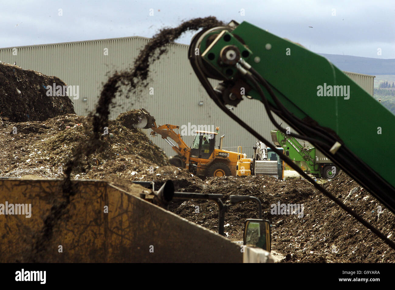 Pictured is the composting station at the Lower Polmaise refuse tip