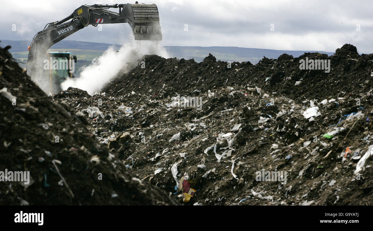 Pictured is the composting station at the Lower Polmaise refuse tip