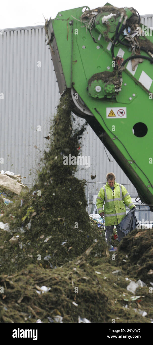 Pictured is the composting station at the Lower Polmaise refuse tip