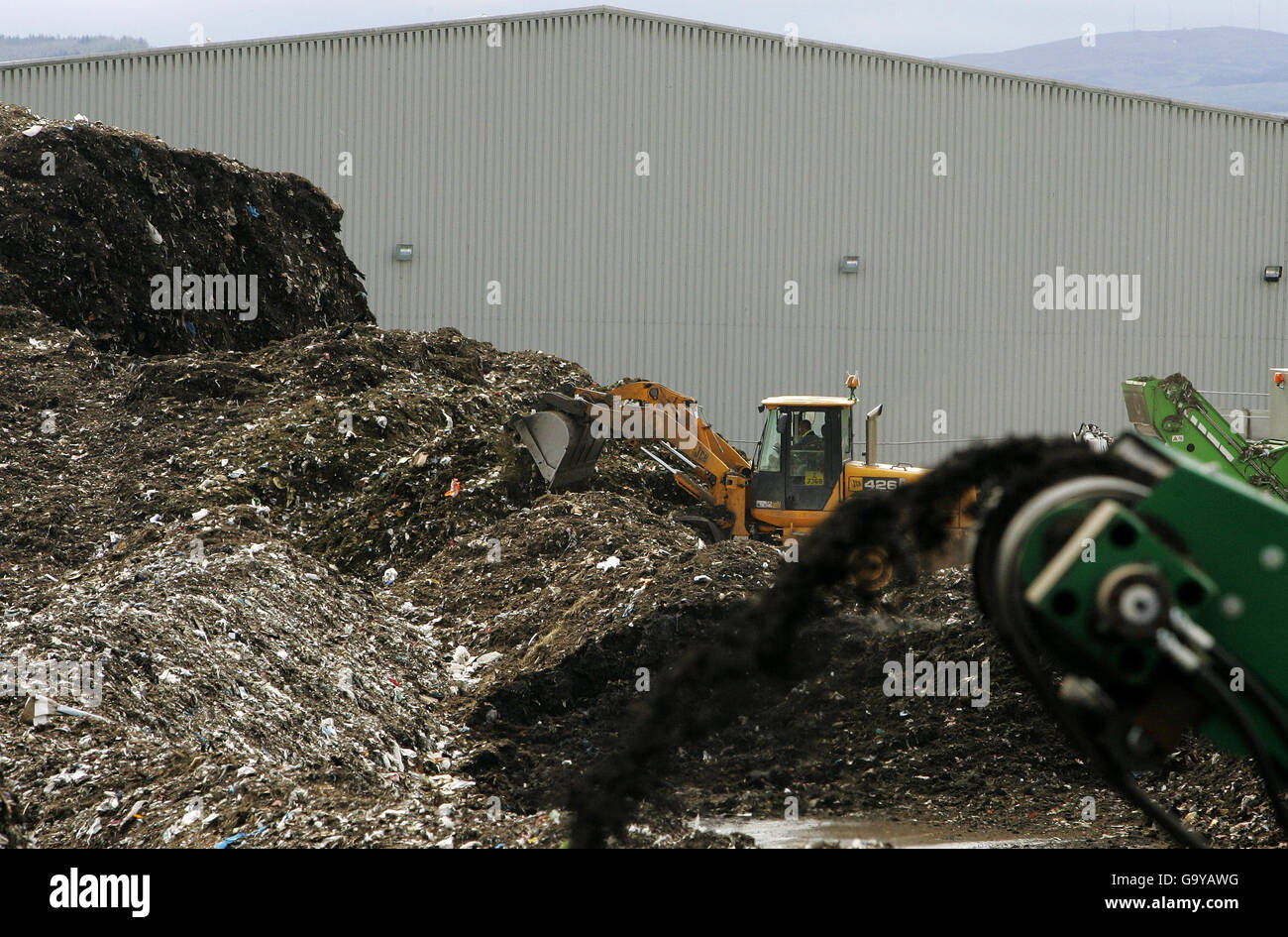 Pictured is the composting station at the Lower Polmaise refuse tip