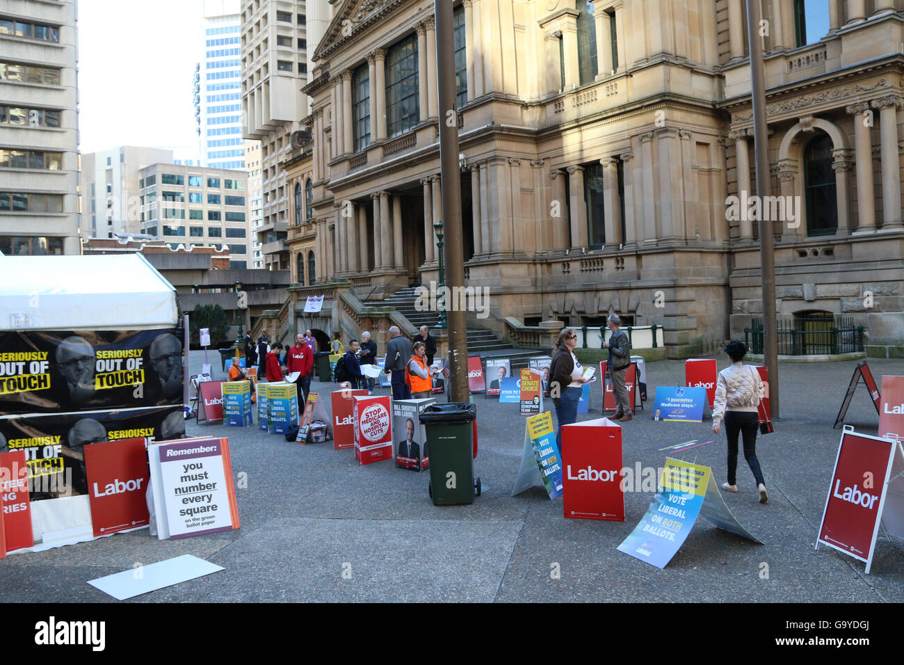 Sydney, Australia. 2 July 2016. People attend a polling place at Sydney