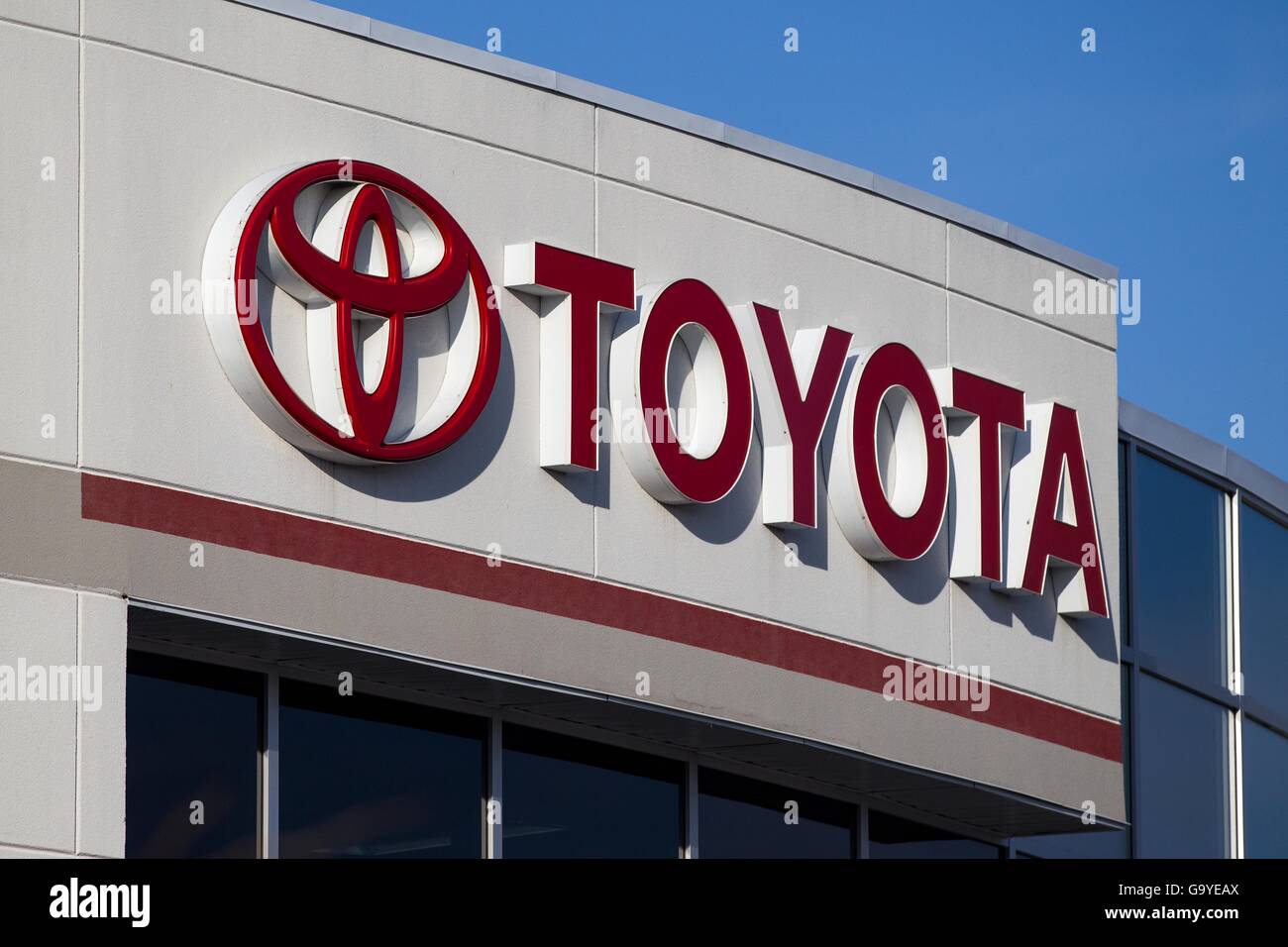 Kingston, Ontario, CANADA. 7th Jan, 2016. Toyota car dealership in
