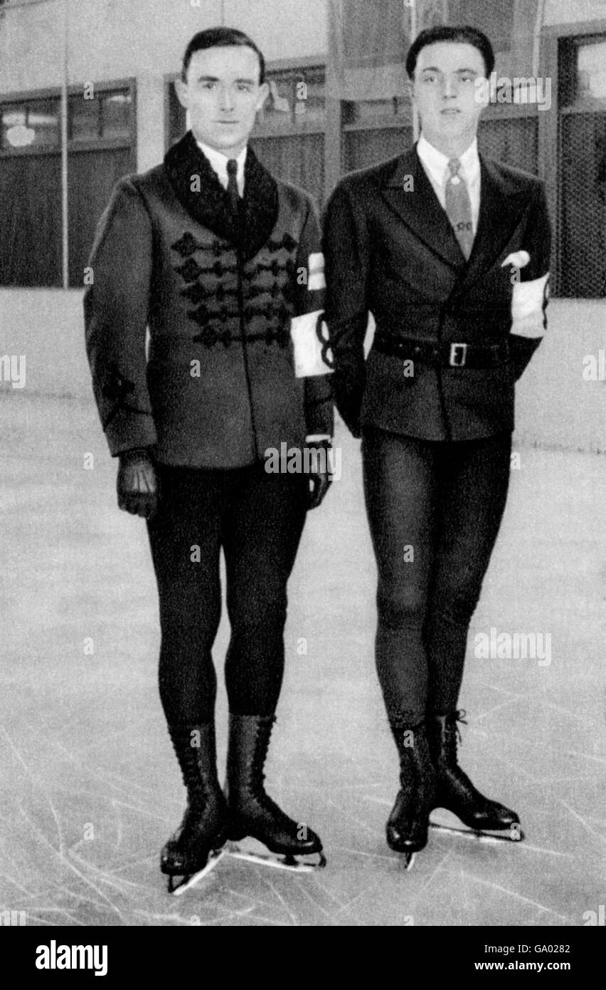 figure skater - Lake Placid Winter Olympic Games 1932 Stock Photo