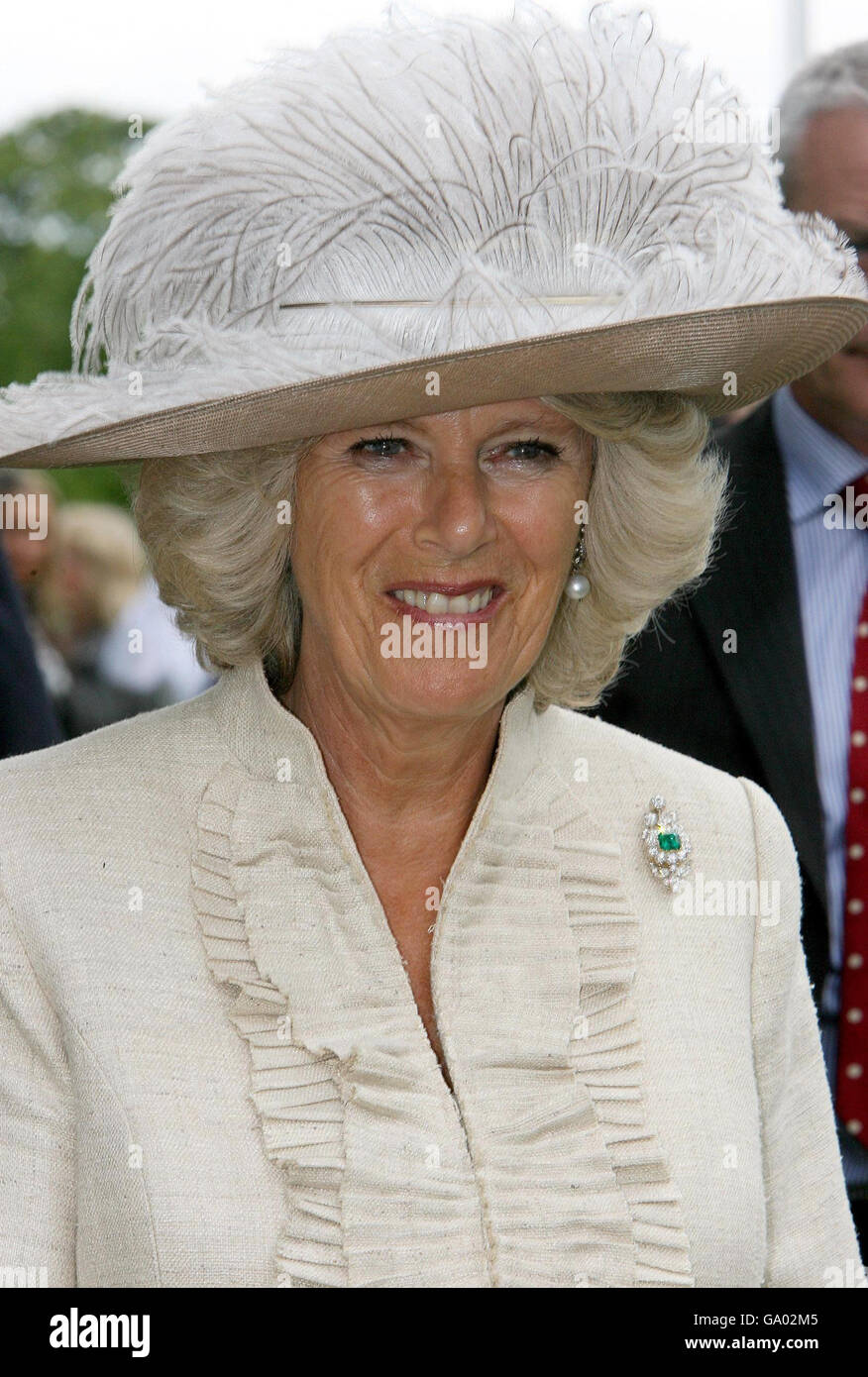 The Duchess of Cornwall at a garden party at Hillsborough Castle