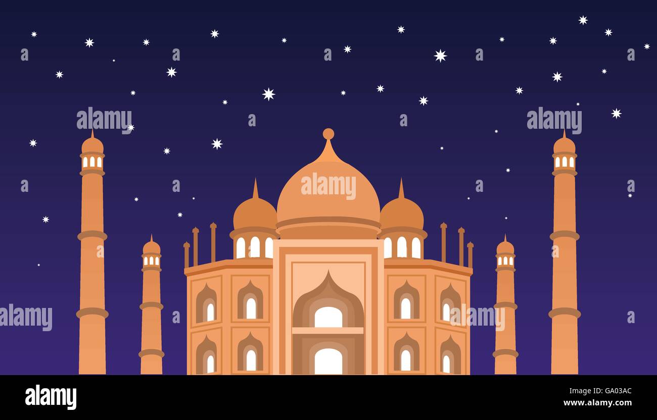holy night with mosque background vector illustration Stock Vector ...