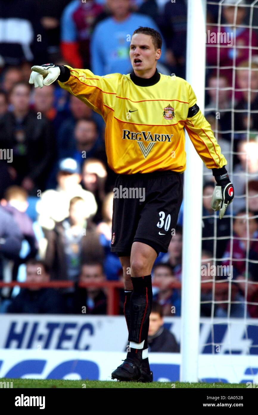 Soccer - FA Barclaycard Premiership - Aston Villa v Sunderland. Jurgen Macho, Sunderland goalkeeper Stock Photo
