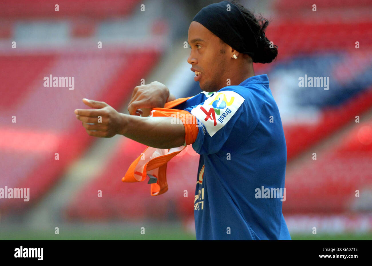 Soccer Brazil Training Session Wembley Stadium Stock Photo Alamy