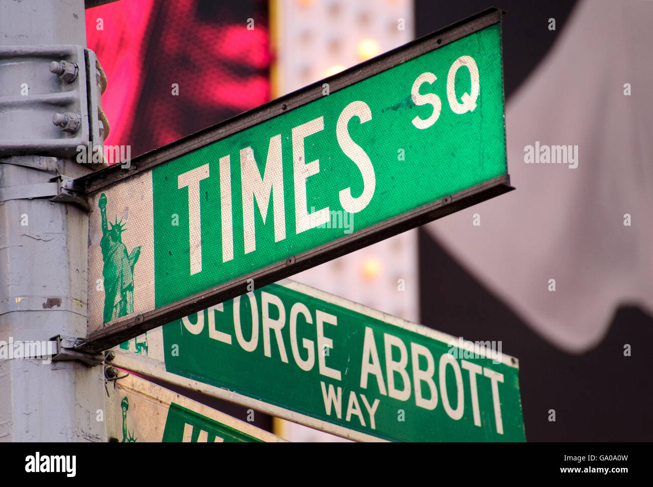 Times Square, Abbott Way, street signs, New York City, New York