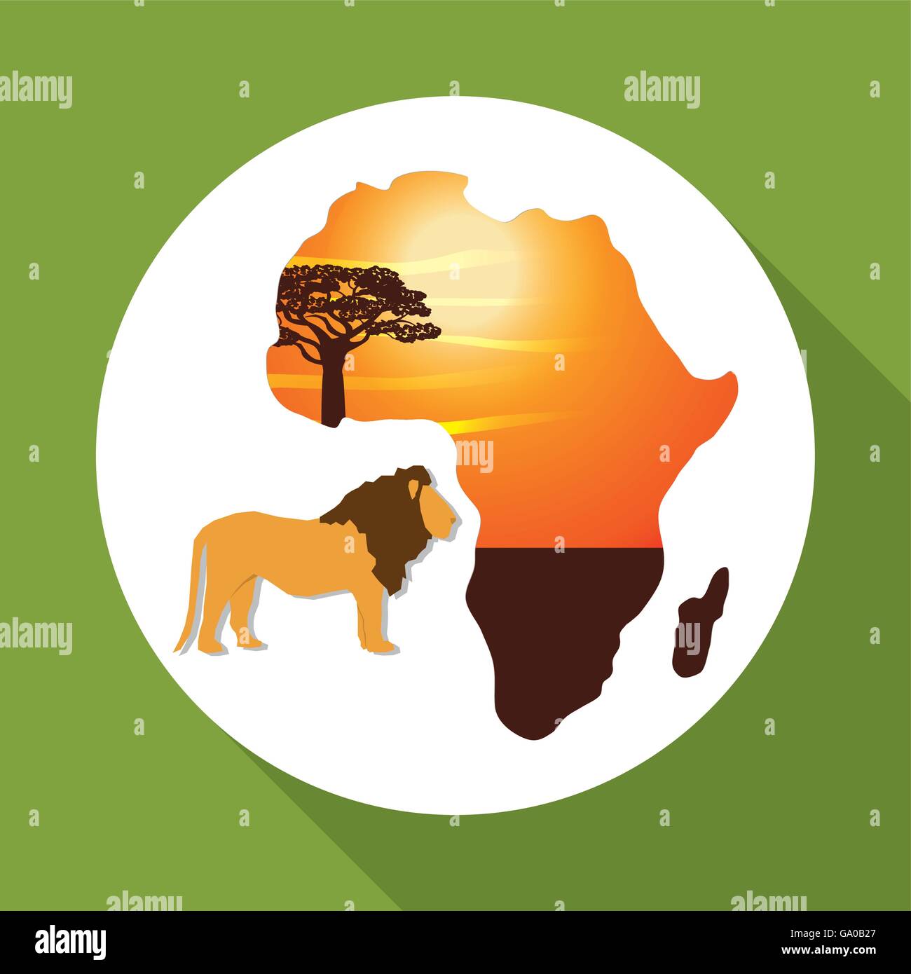 Africa design. map icon. Flat illustration Stock Vector Image & Art - Alamy