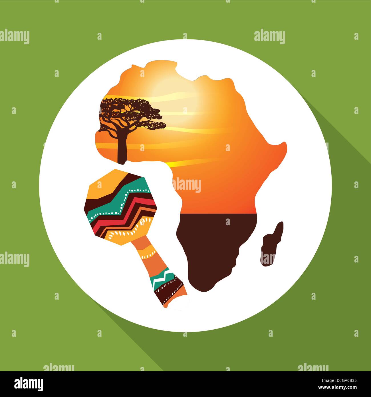 Africa design. map icon. Flat illustration Stock Vector Image & Art - Alamy