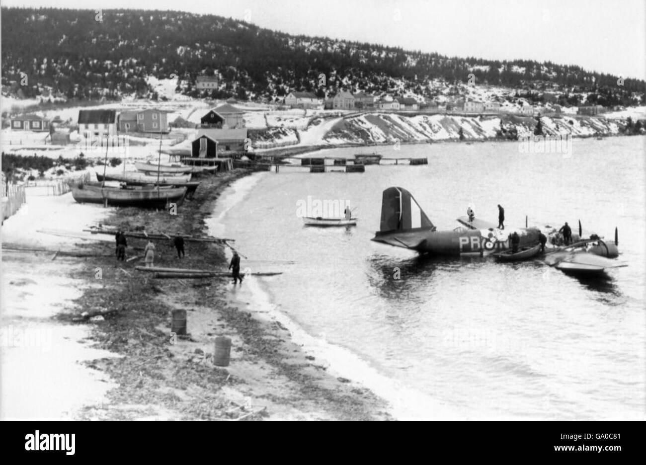 Lockheed P-38 Lightning in flight, captured in the 1940s during its ...