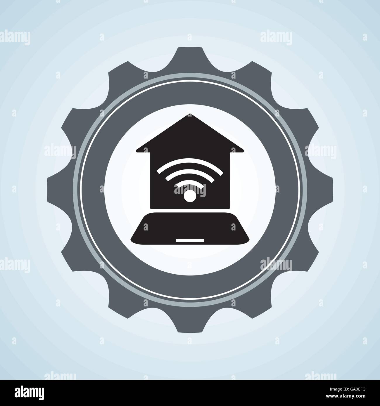 Smart home design. Technology icon. system concept Stock Vector Image ...