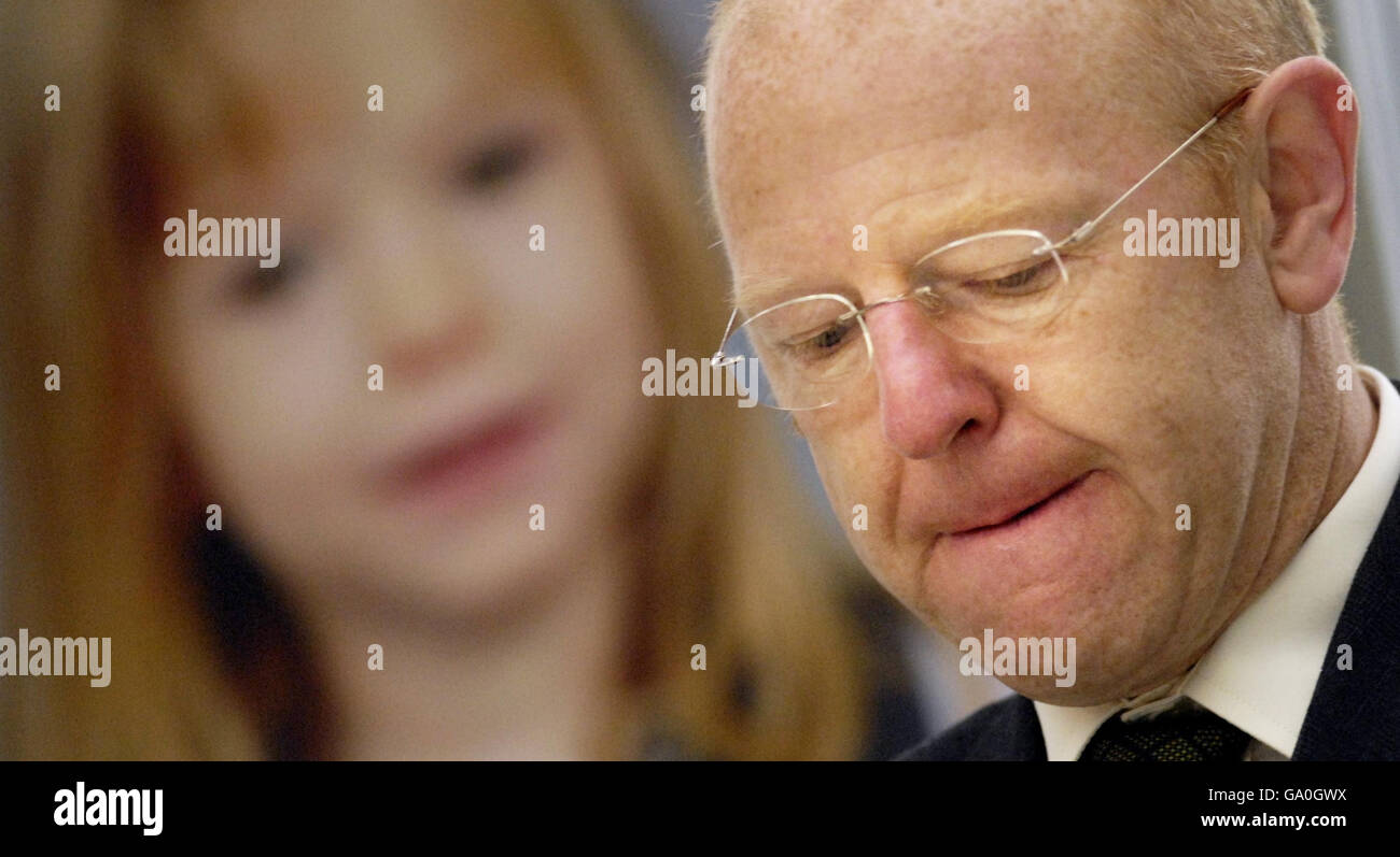 John McCann uncle of Madeleine McCann during a vigil at the Scottish Exhibition and Conference Centre (SECC) in Glasgow. Stock Photo