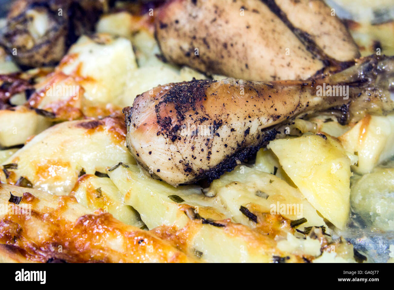 Chicken leg chips plate hires stock photography and images Alamy