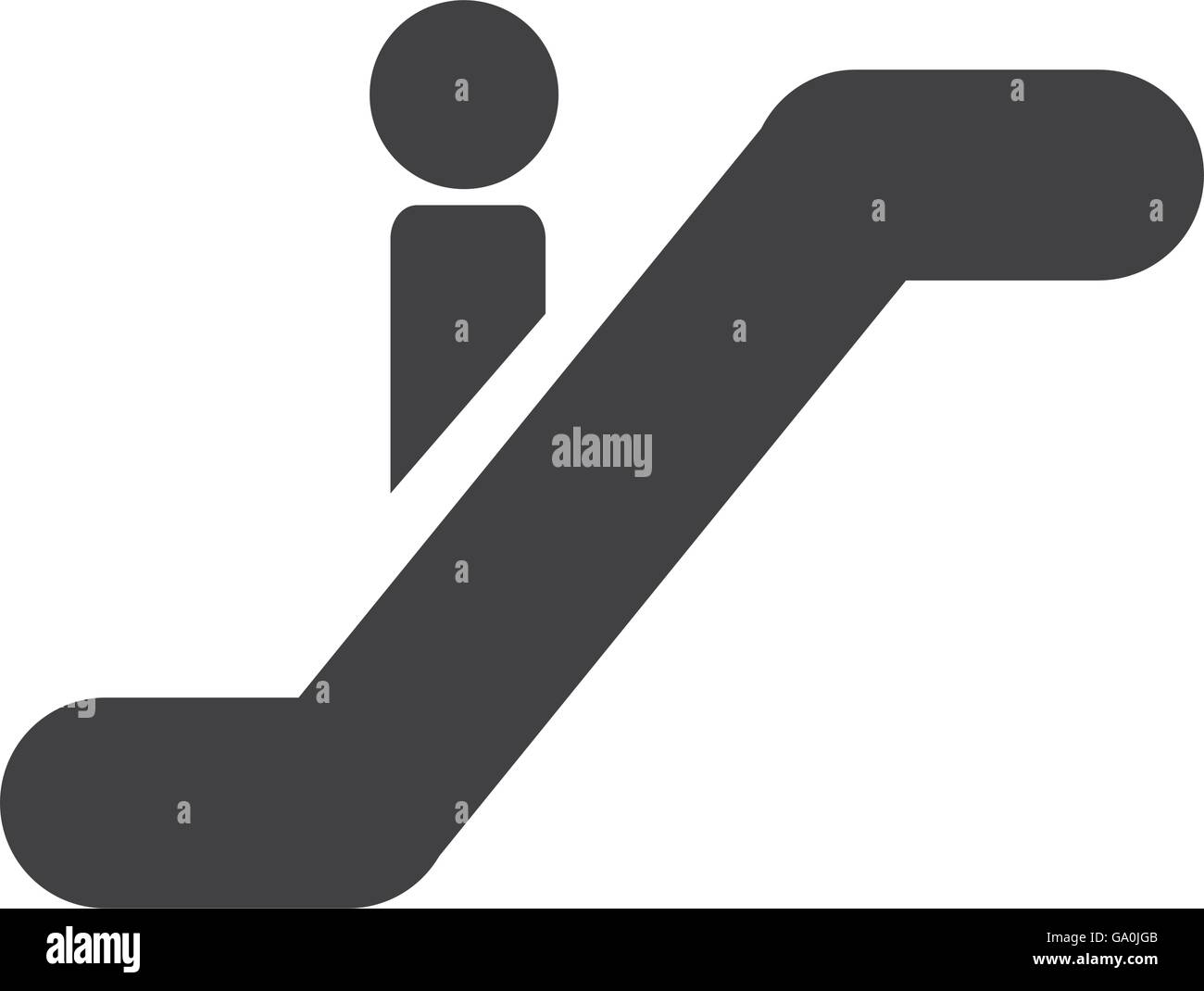 silhouette of person escalators isolated icon design Stock Vector