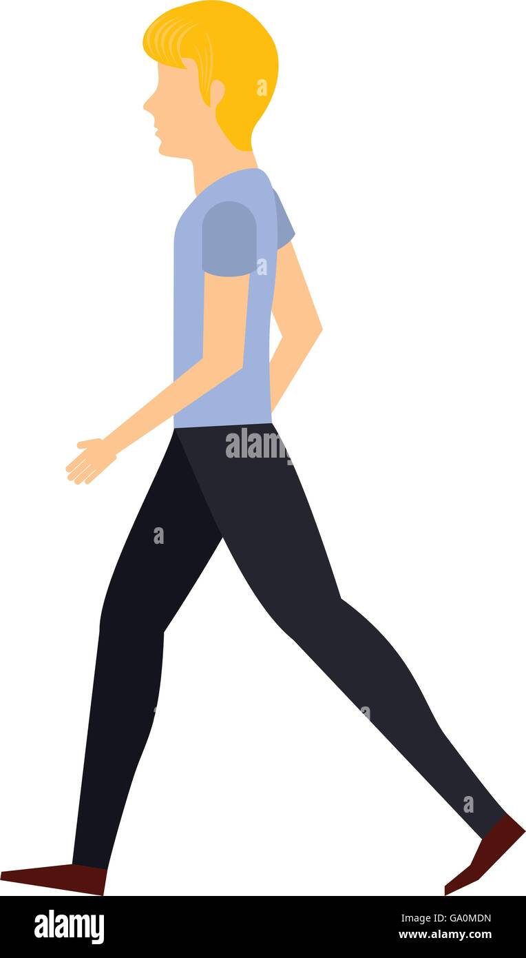 young man walking isolated icon design Stock Vector Image & Art - Alamy
