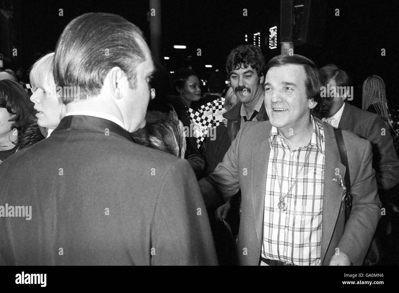 Alan Freeman arrives for the premiere of new film 'Silver Dream Racer'. Stock Photo