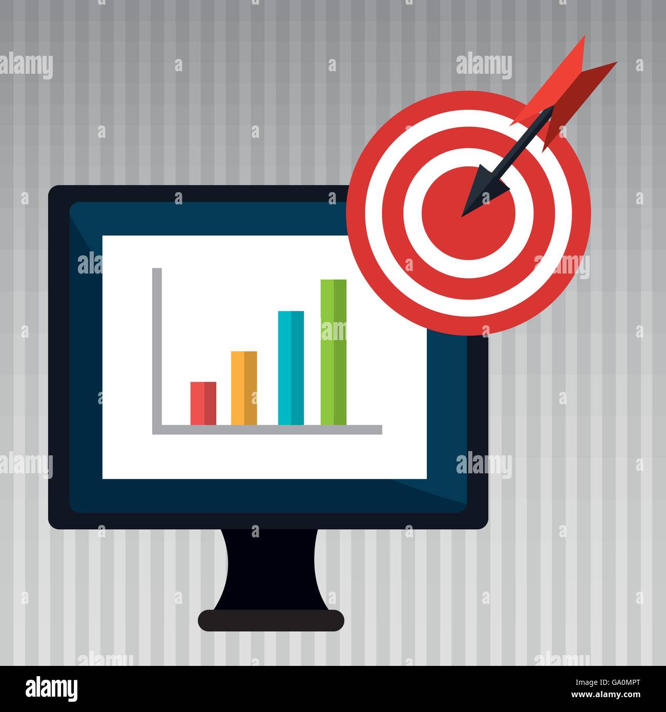 computer business statistics isolated icon design Stock Vector Image ...