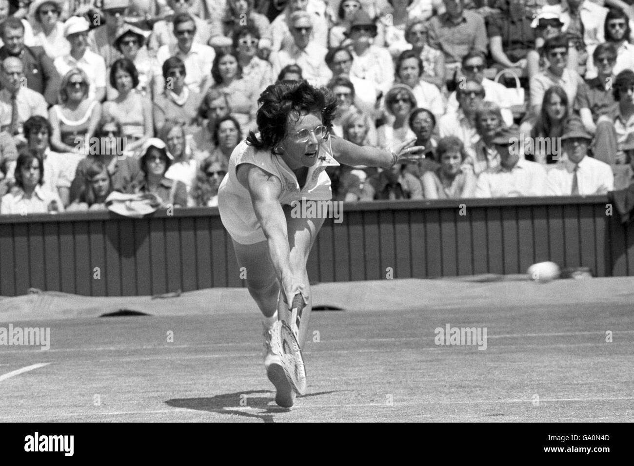 Wimbledon Billie Jean King v Chris Evert Stock Photo Alamy