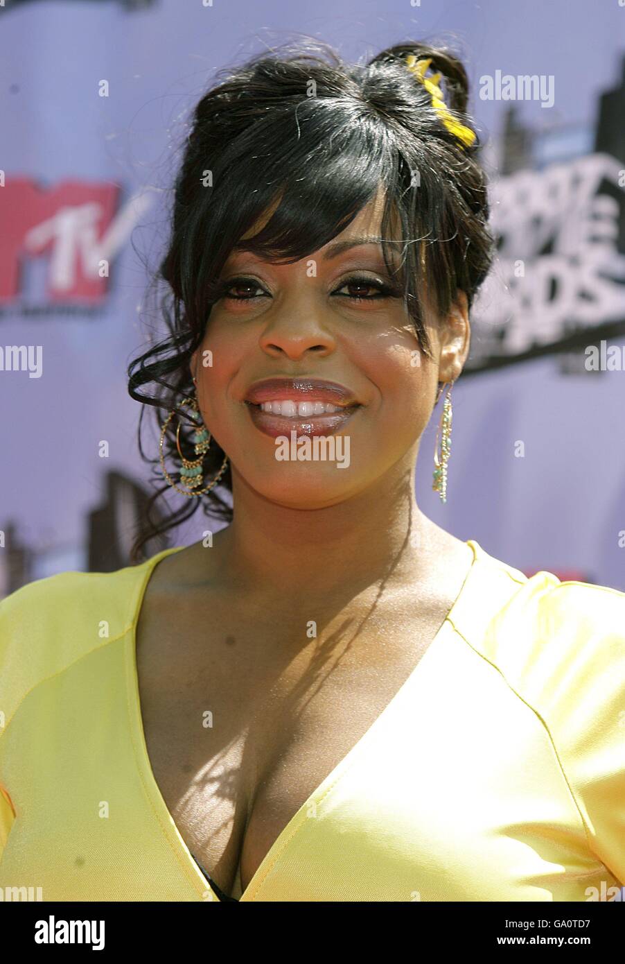Niecy Nash arrives for the 2007 MTV Movie awards at the Gibson Amphitheatre, Universal City, Los Angeles. Stock Photo