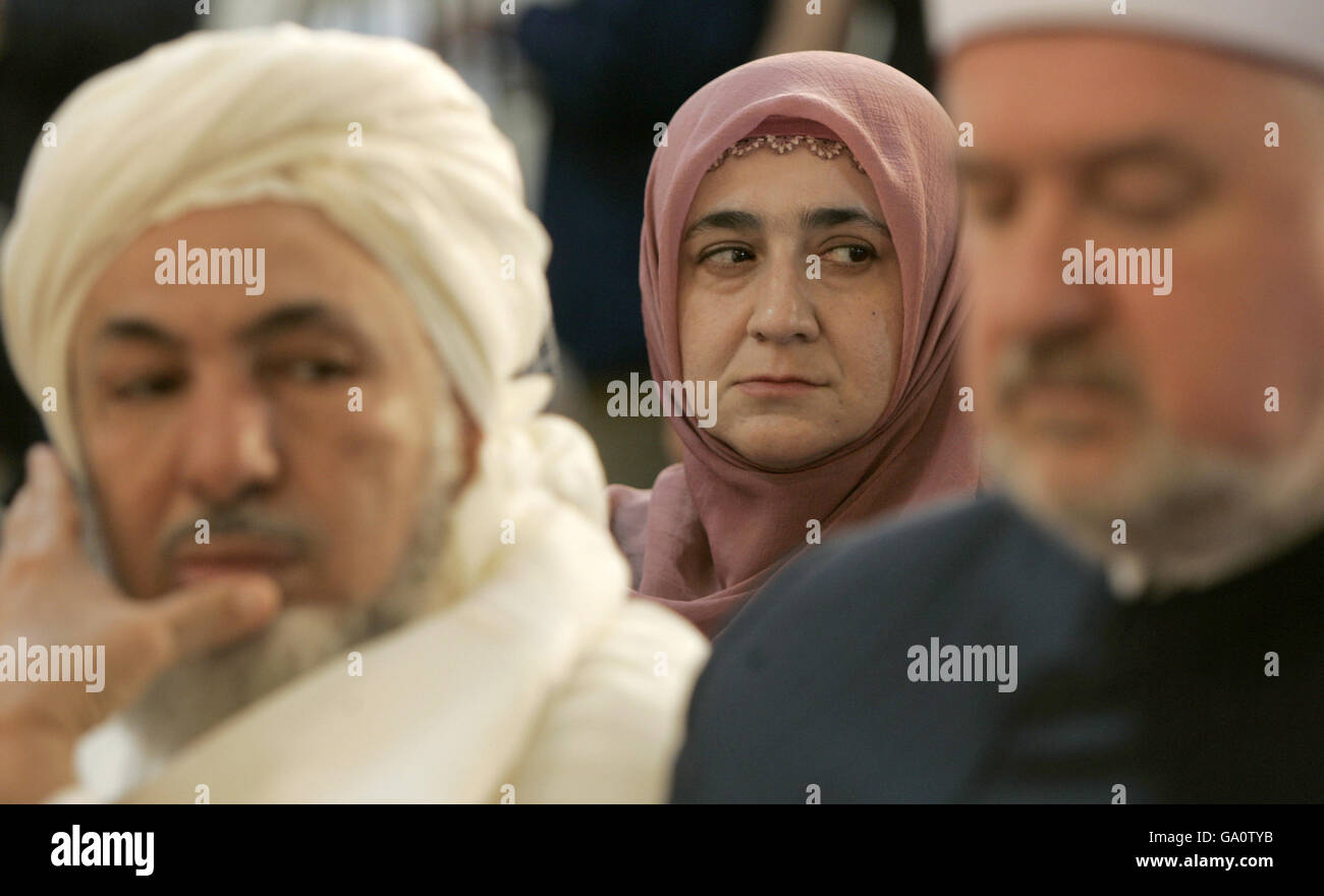 Delegates attend a conference on 'Islam and Muslims in the World Today' at in Lancaster House in London. Stock Photo